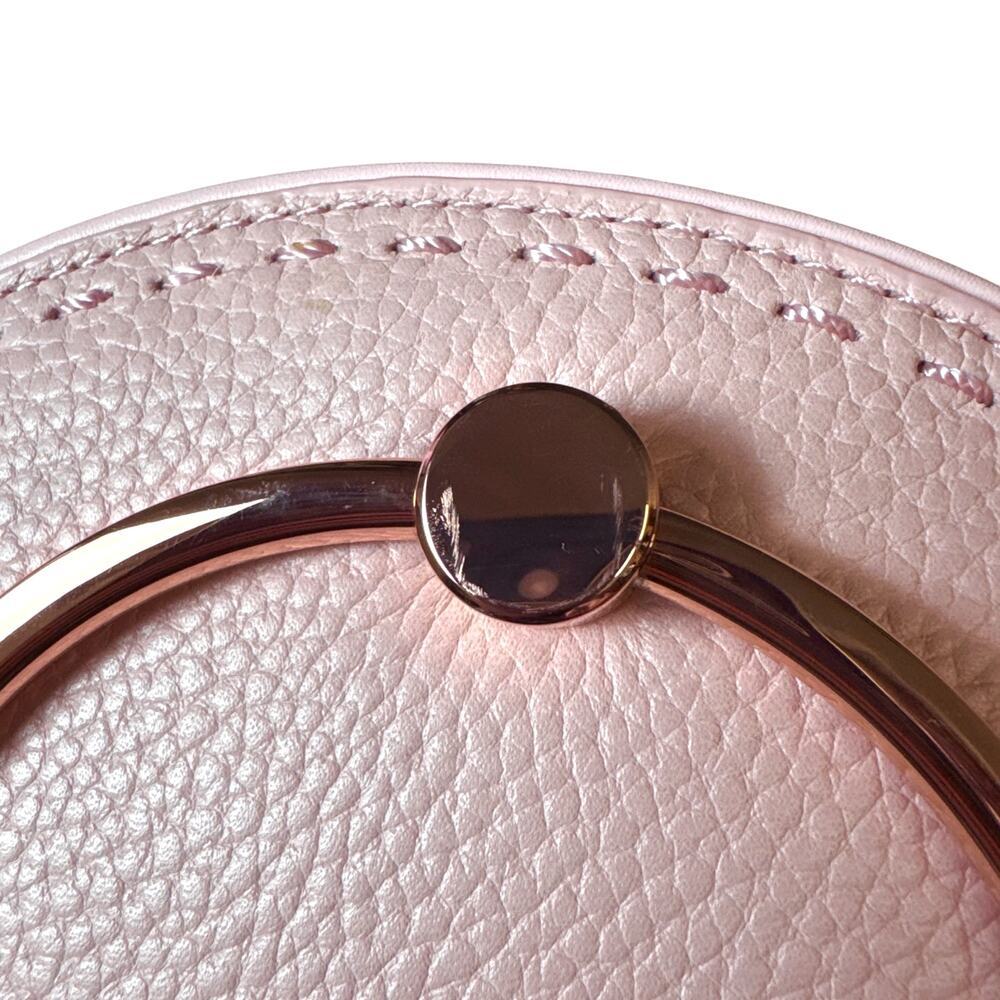 Ted Baker Maddie Circle Leather Crossbody Bag Pink Rose Gold Ring Handle NWT - Picture 13 of 14